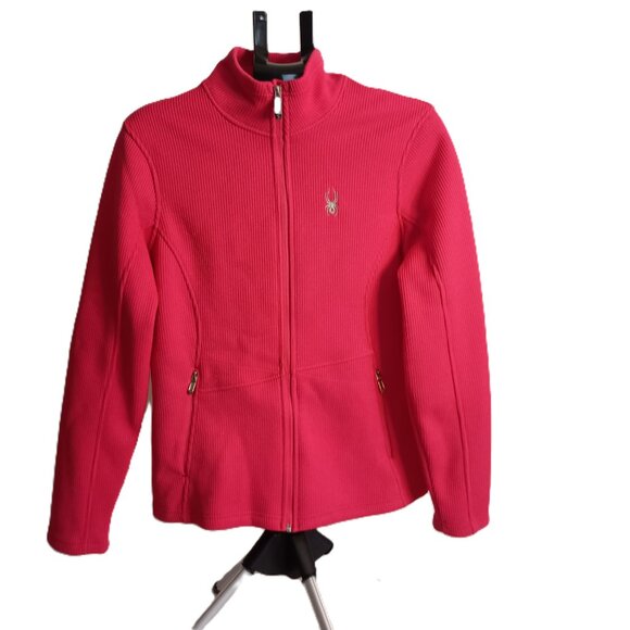 Spyder Endure Core Mid Weight Full Zip Sweater Jacket Pink Women’s Size L EUC - Picture 2 of 16
